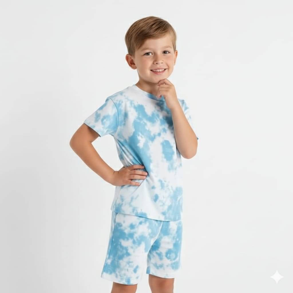 Pink Angel Pack of 2 Unisex Cotton Blend T-Shirt & Shorts Set ( Turquoise ) Pink Angel Pack of 2 Unisex Cotton Blend T-Shirt & Shorts Set ( Turquoise )