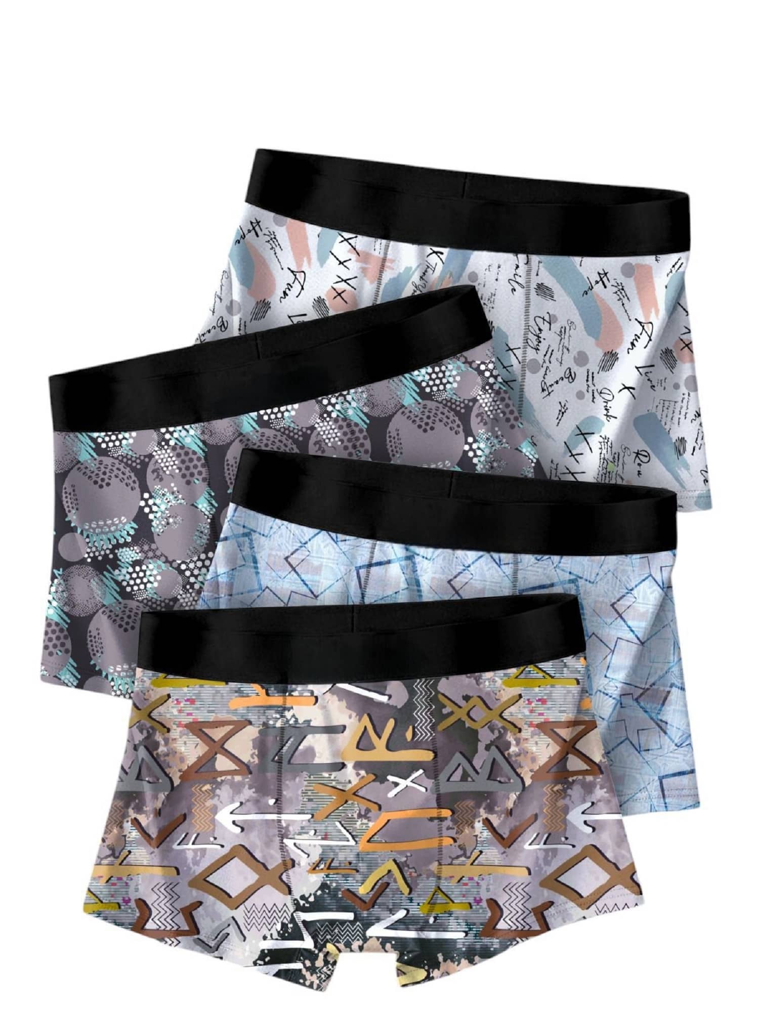 Skindora Pack of 4 Cotton Blend Boy Shorts For Men's ( Multicolor1 )