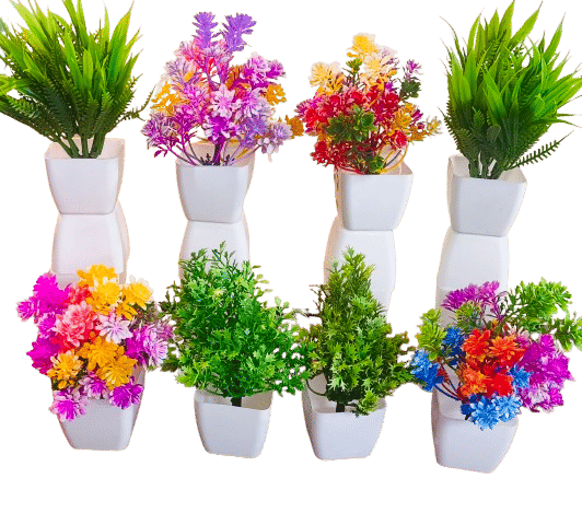     			artificial flowers 8pack small and lite