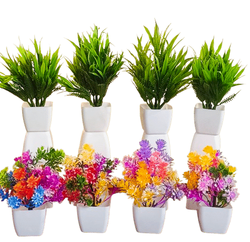     			grassmix artificial flowers pack of 8 small and lite