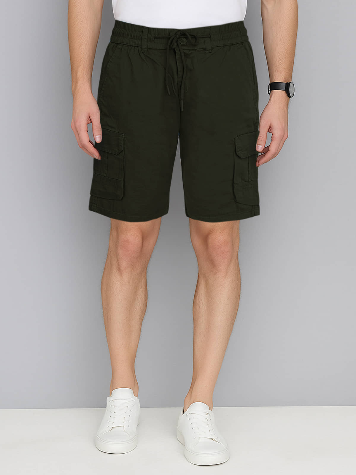 plounge Green Cotton Blend Men's Shorts ( Pack of 1 ) - Shorts | Buy online on ZillyBuy