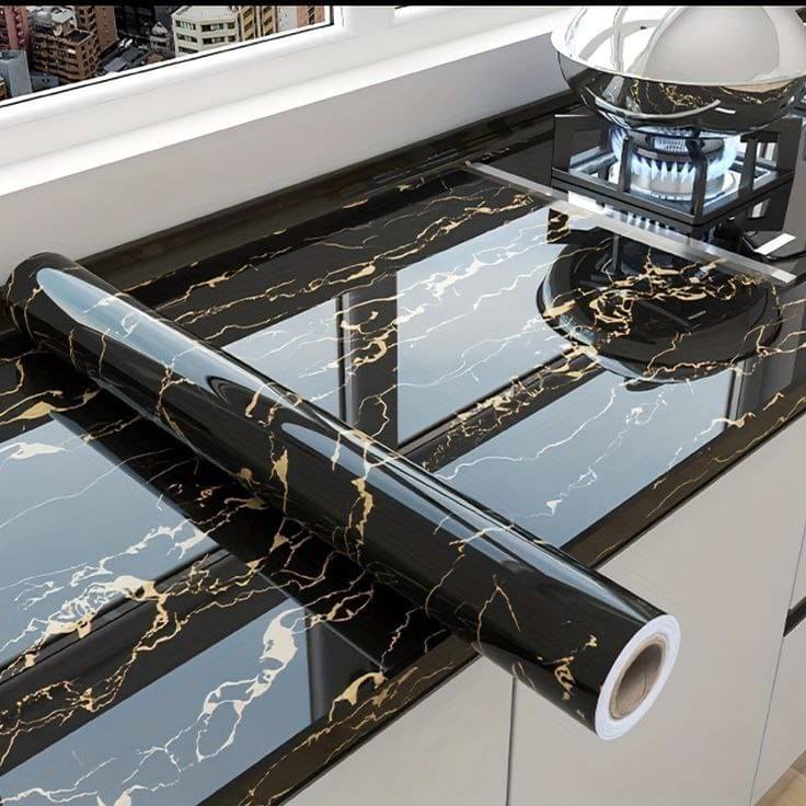     			sekhmet his decorative marble self-adhesive PVC wallpaper is ideal to decorate or renovate kitchen counter tops, cupboard, shelf liner, furniture, dining table, centre table, home/office desk, side tables
