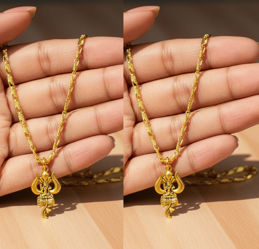AKLINA Maroon Religious Pendant With Chain ( Pack of 2 ) - Jewellery Sets | Buy online on ZillyBuy
