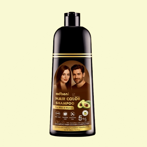 Adbeni Hair Color Shampoo Paraben Free Temporary Hair Color 400 mL Brown