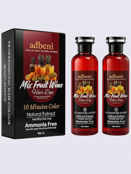 Adbeni Mix Fruits Wine Paraben Free Permanent Hair Color 1000 mL Black