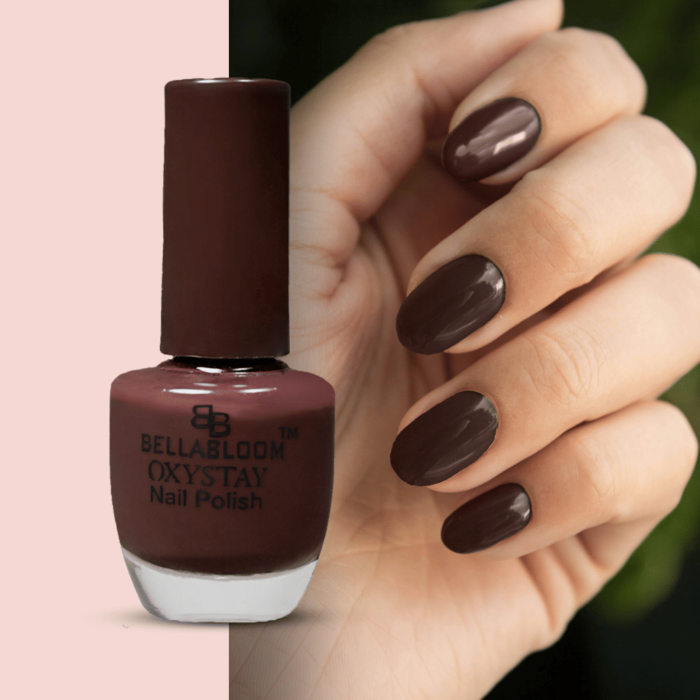 BELLABLOOM Brown Glossy Nail Polish 10 ( Pack of 1 )