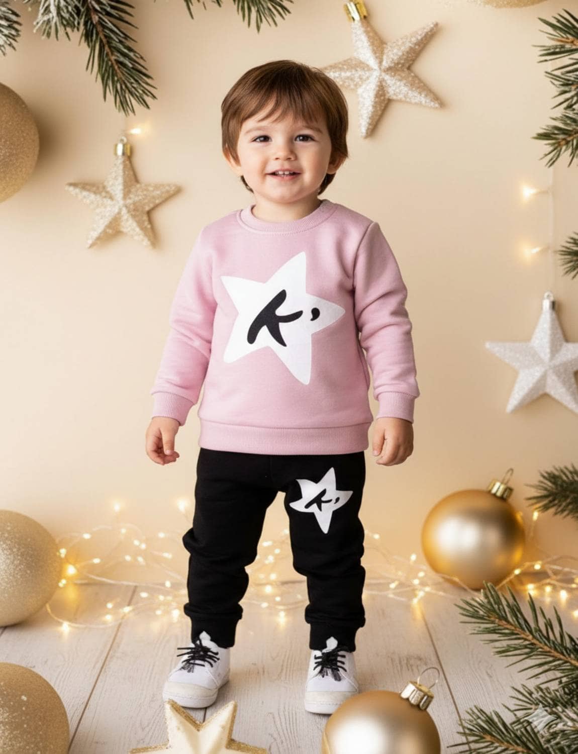 CUTEVIBE Pack of 1 Unisex for Baby Cotton Blend T-Shirt & Pyjama Set ( Pink )