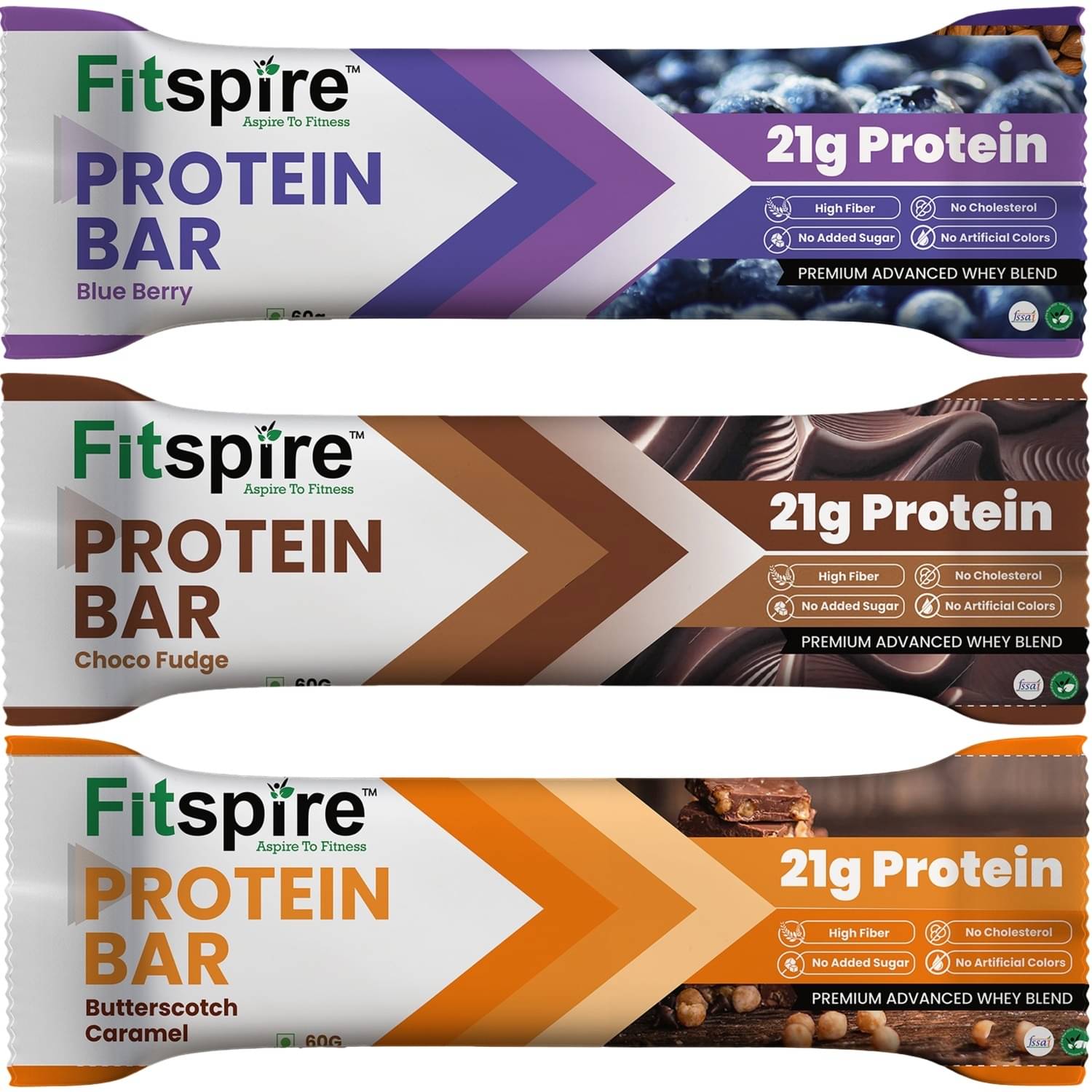 Fitspire All 3 in 1 Mix Flavors Protein bar Each 60 gm Fitspire All 3 in 1 Mix Flavors Protein bar Each 60 gm