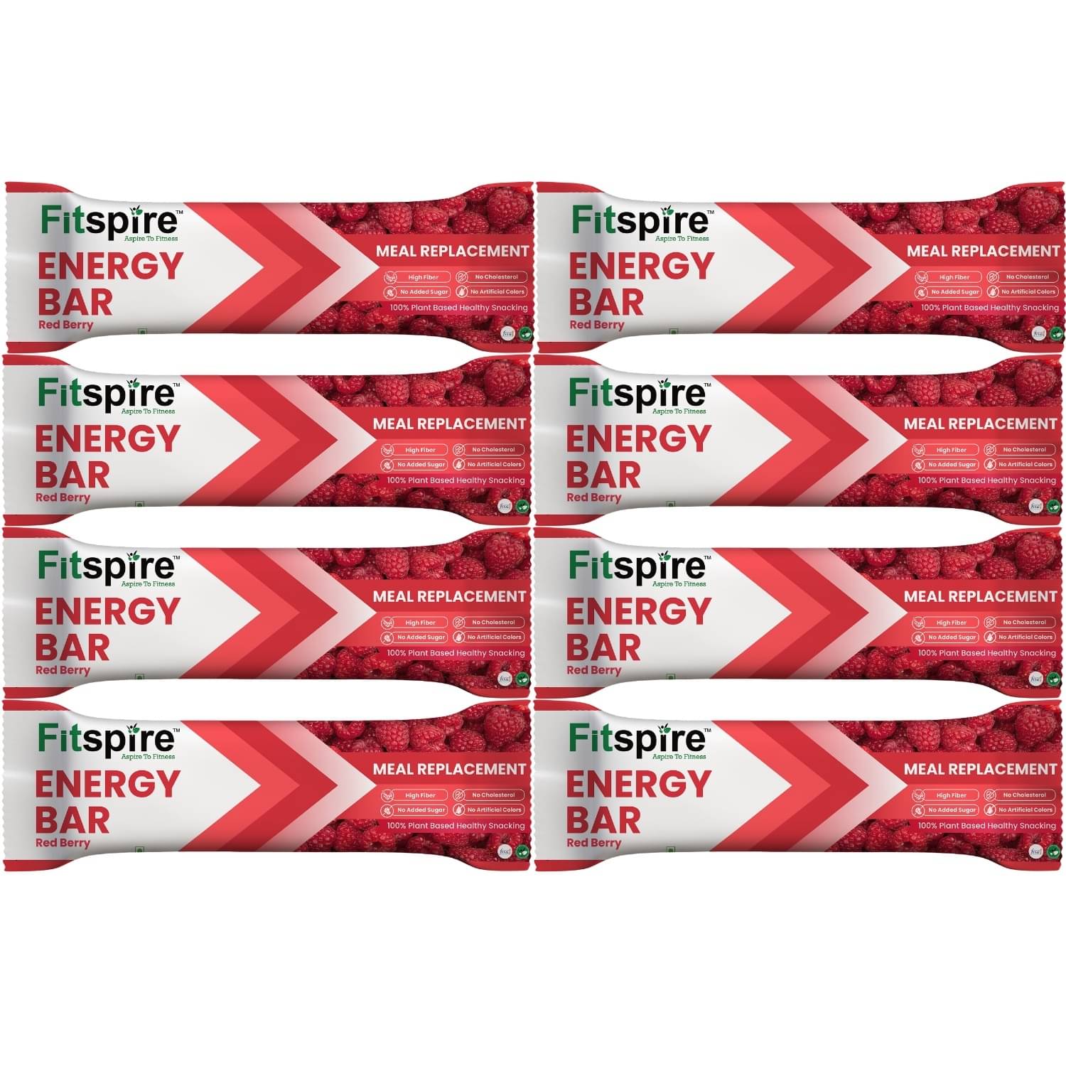 Fitspire Energy Bar Red Berry Pack Of 8 Each 35 gm Fitspire Energy Bar Red Berry Pack Of 8 Each 35 gm