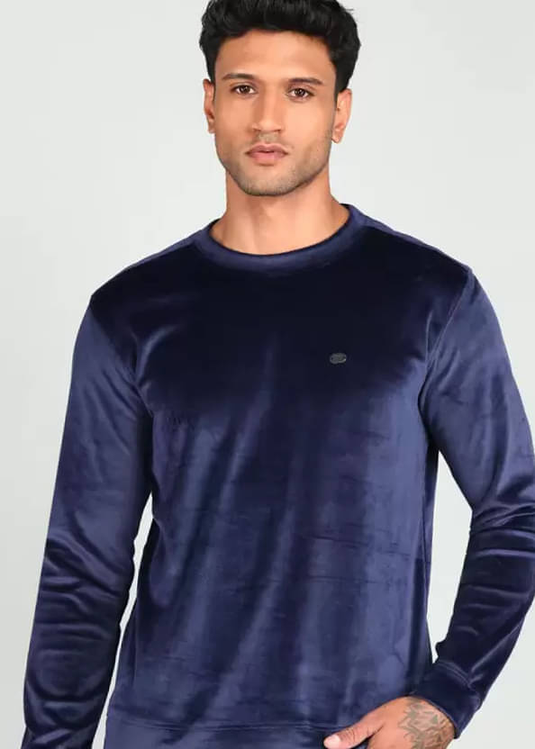     			GET GOLF Fleece Round Neck Men's Sweatshirt - Blue ( Pack of 1 )