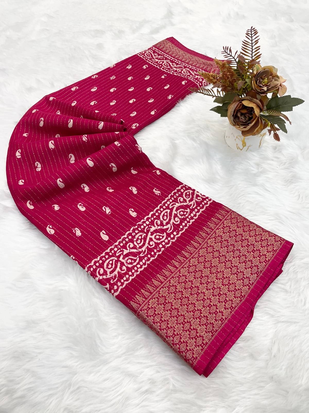 KV Fashion Art Silk Printed Regular Saree With Unstitched Blouse Piece ( Pink ) KV Fashion Art Silk Printed Regular Saree With Unstitched Blouse Piece ( Pink )