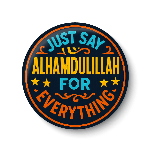     			PEACOCKRIDE Alhamulillah Just Say I Allah I Islamic Plastic Round Fridge Magnets Fridge Magnet - Pack of 1