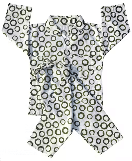     			Sahu trendz Pack of 1 Boys 100% Cotton Nightsuit Set ( Green )