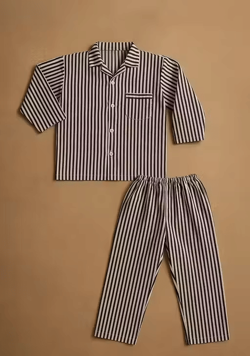     			Sahu trendz Pack of 1 Boys 100% Cotton Nightsuit Set ( Black )