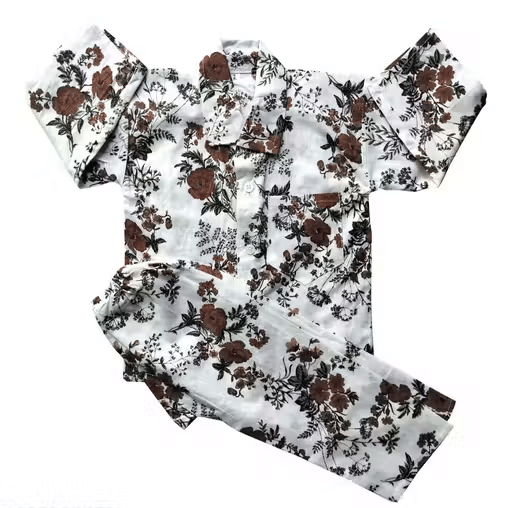     			Sahu trendz Pack of 1 Boys 100% Cotton Nightsuit Set ( Brown )