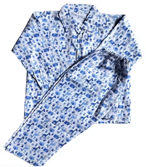     			Sahu trendz Pack of 1 Boys 100% Cotton Nightsuit Set ( Blue )