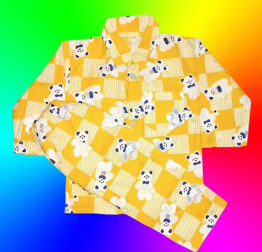     			Sahu trendz Pack of 1 Boys 100% Cotton Nightsuit Set ( Yellow )