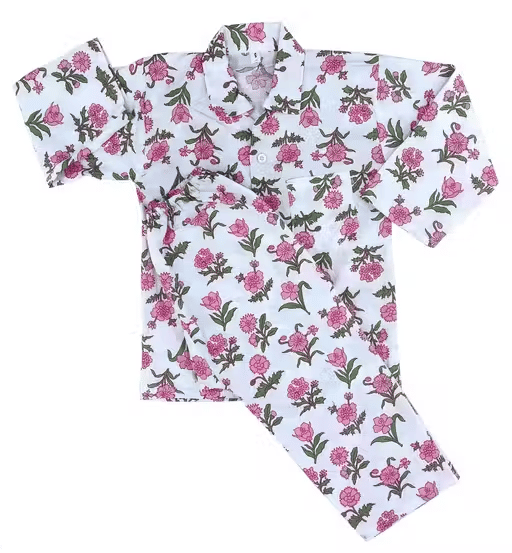     			Sahu trendz Pack of 1 Boys 100% Cotton Nightsuit Set ( Pink )