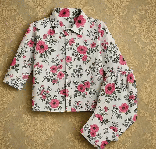     			Sahu trendz Pack of 1 Boys 100% Cotton Nightsuit Set ( Pink )