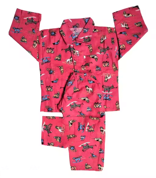    			Sahu trendz Pack of 1 Boys 100% Cotton Nightsuit Set ( Pink )
