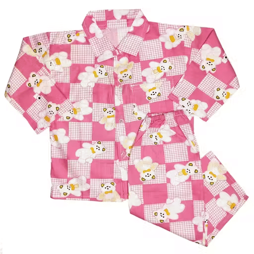     			Sahu trendz Pack of 1 Boys 100% Cotton Nightsuit Set ( Pink )