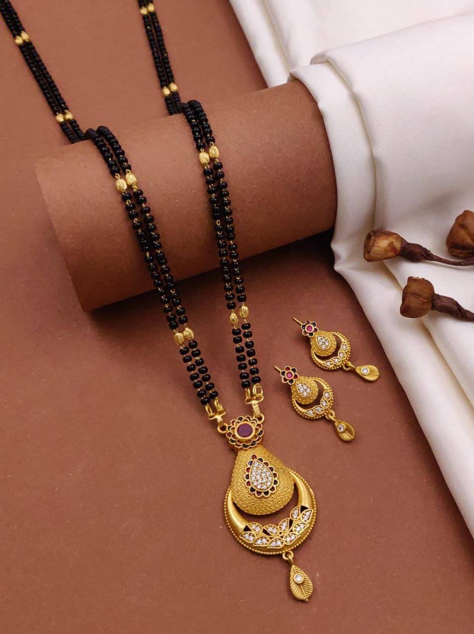 Shivay Fashion hub Golden Mangalsutra Set ( Pack of 1 ) Shivay Fashion hub Golden Mangalsutra Set ( Pack of 1 )