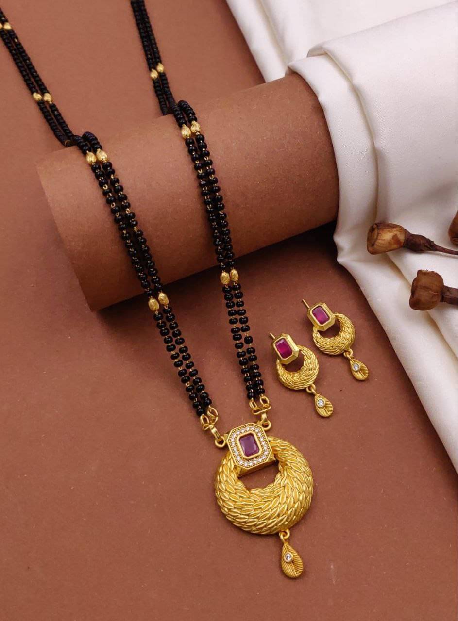 Shivay Fashion hub Golden Mangalsutra Set ( Pack of 1 ) Shivay Fashion hub Golden Mangalsutra Set ( Pack of 1 )