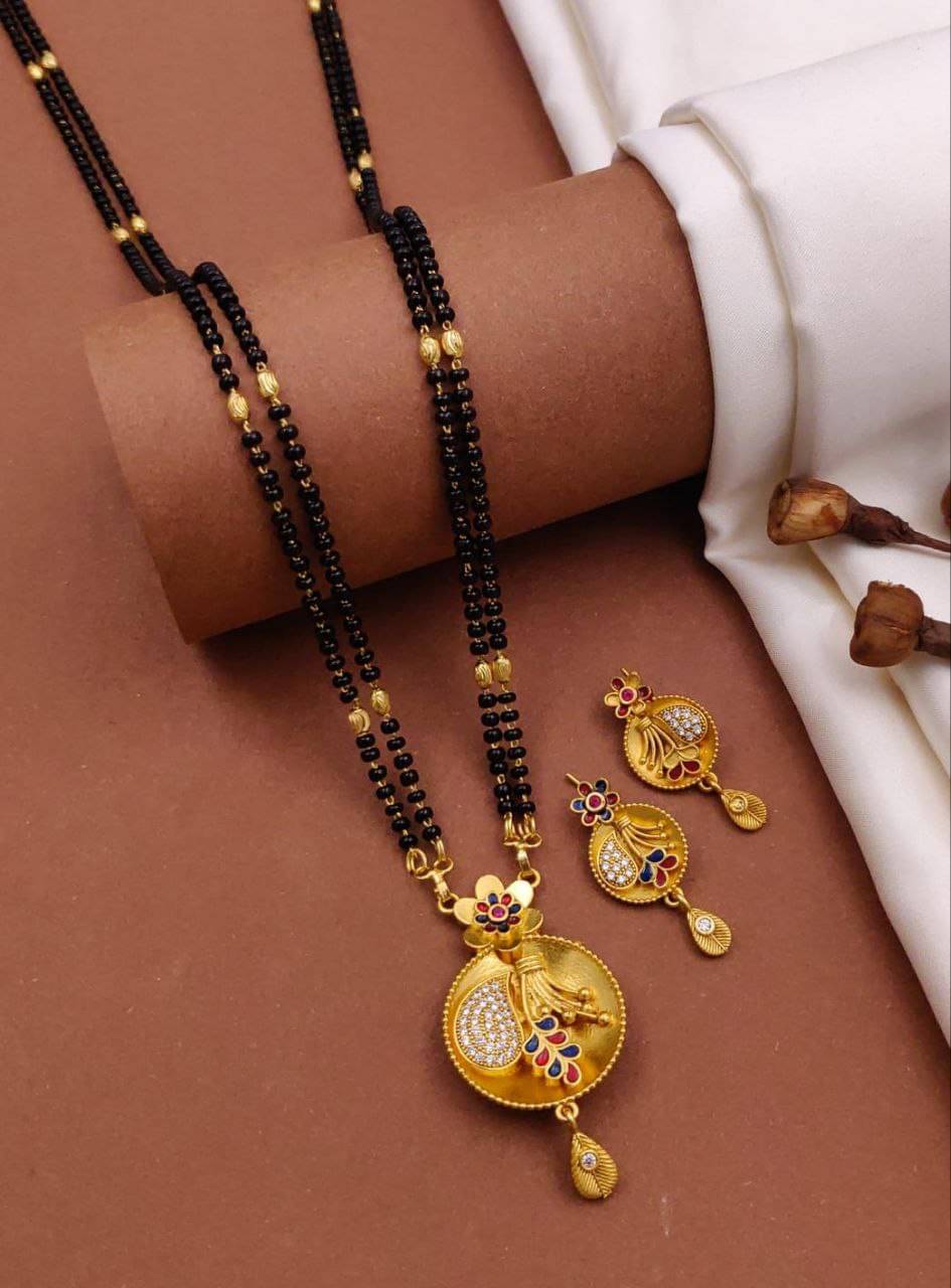 Shivay Fashion hub Golden Mangalsutra Set ( Pack of 1 ) Shivay Fashion hub Golden Mangalsutra Set ( Pack of 1 )