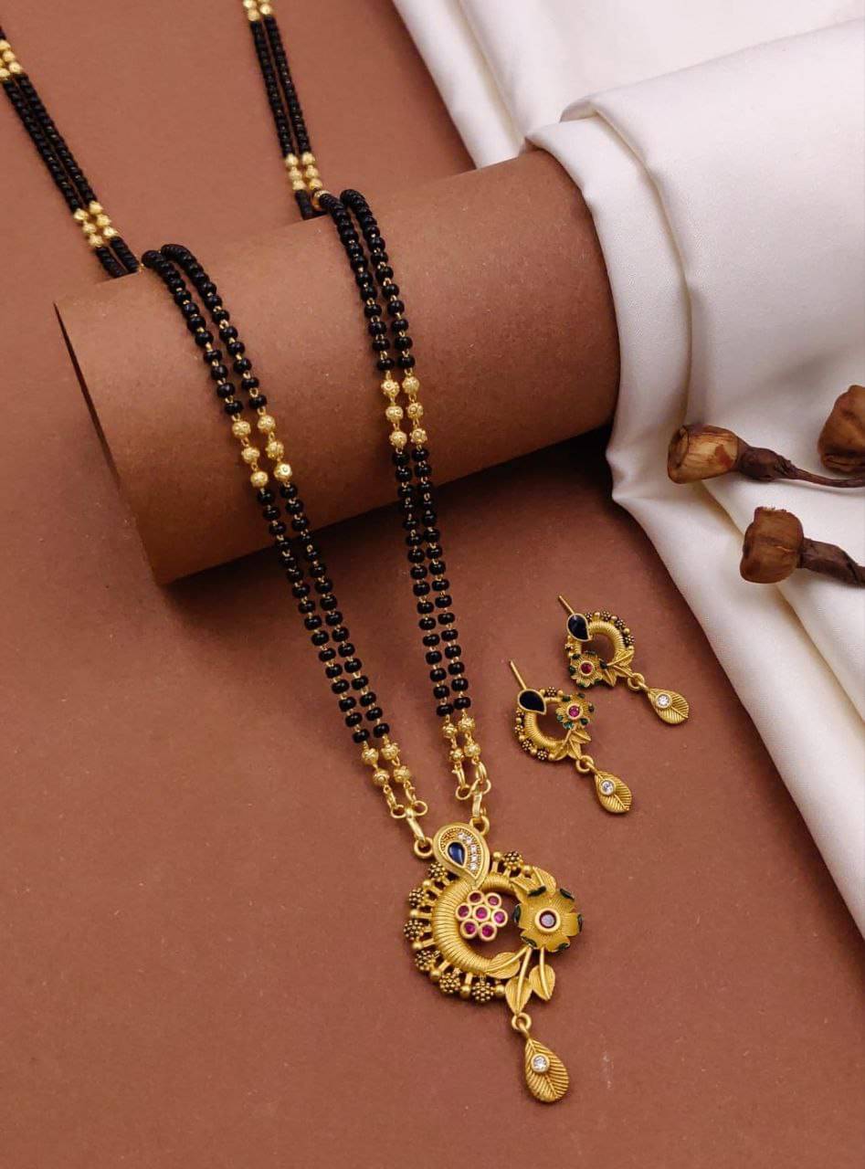 Shivay Fashion hub Golden Mangalsutra Set ( Pack of 1 ) Shivay Fashion hub Golden Mangalsutra Set ( Pack of 1 )