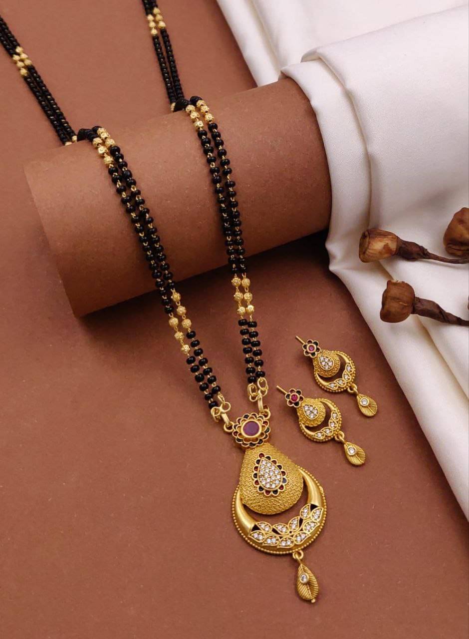 Shivay Fashion hub Golden Mangalsutra Set ( Pack of 1 ) Shivay Fashion hub Golden Mangalsutra Set ( Pack of 1 )