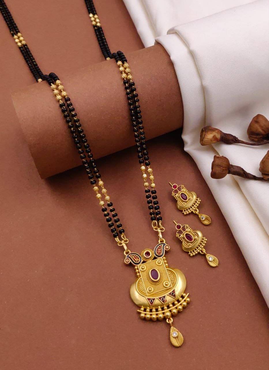 Shivay Fashion hub Golden Mangalsutra Set ( Pack of 1 ) Shivay Fashion hub Golden Mangalsutra Set ( Pack of 1 )