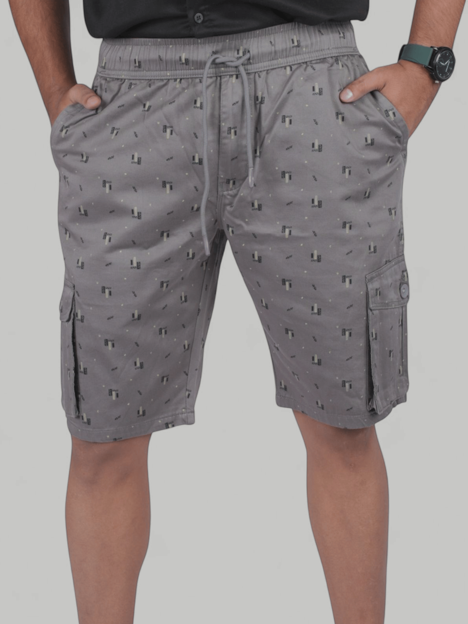 plounge Grey Cotton Blend Men's Shorts ( Pack of 1 ) - Shorts | Buy online on ZillyBuy