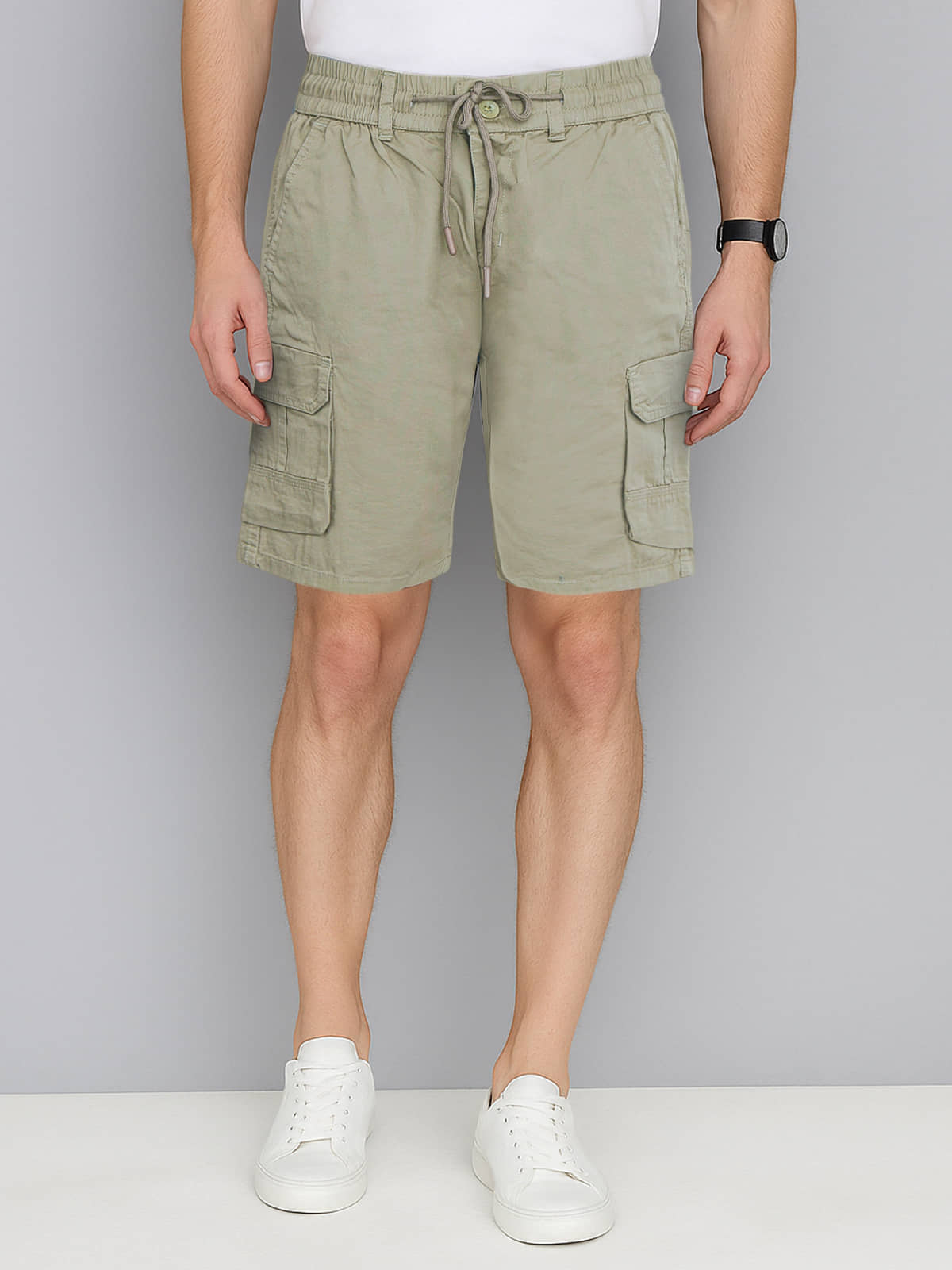 plounge Off-White Cotton Blend Men's Shorts ( Pack of 1 ) - Shorts | Buy online on ZillyBuy