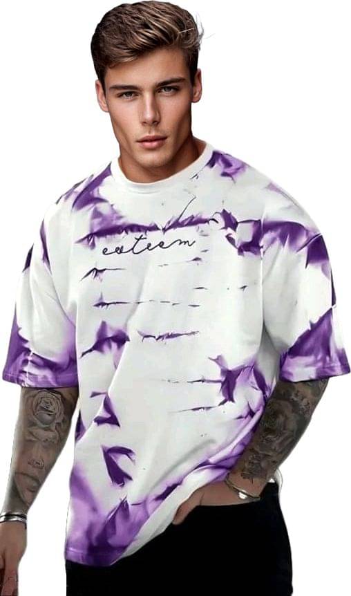     			DRVP Men Cotton Blend Regular Fit Printed T-Shirt ( Purple )