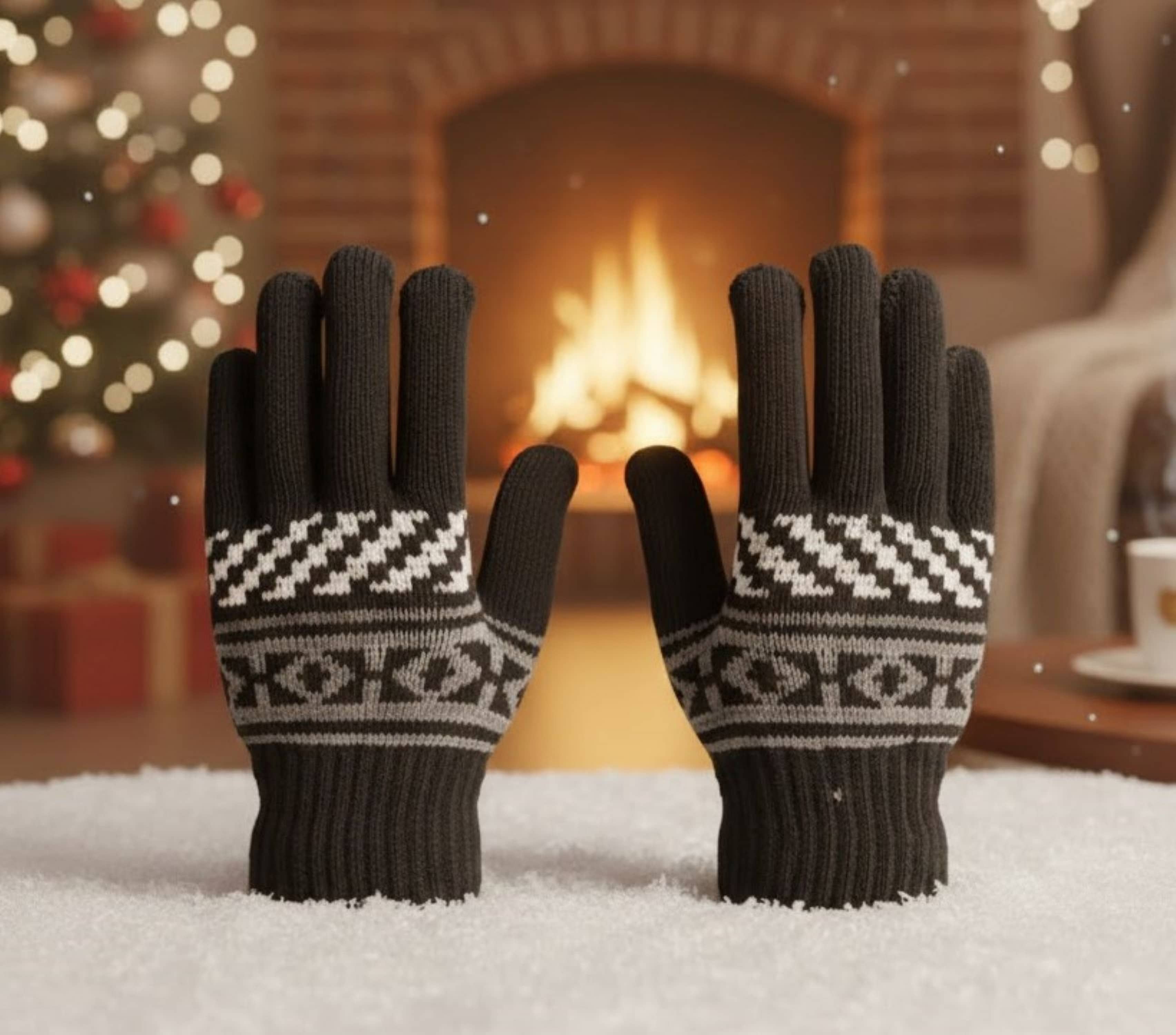 Infispace Black Woollen Men's Woollen Gloves ( Pack of 1 ) - Jewellery Sets | Buy online on ZillyBuy