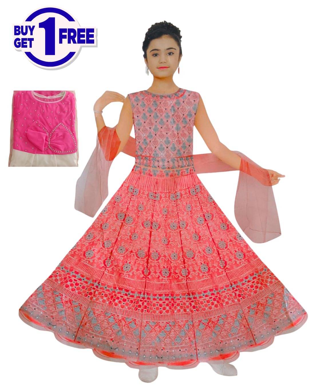 Lehenga Choli Cotton Lehenga Choli Set For Girls ( Pack of 2 , Rose Gold,Blue ) Lehenga Choli Cotton Lehenga Choli Set For Girls ( Pack of 2 , Rose Gold,Blue )