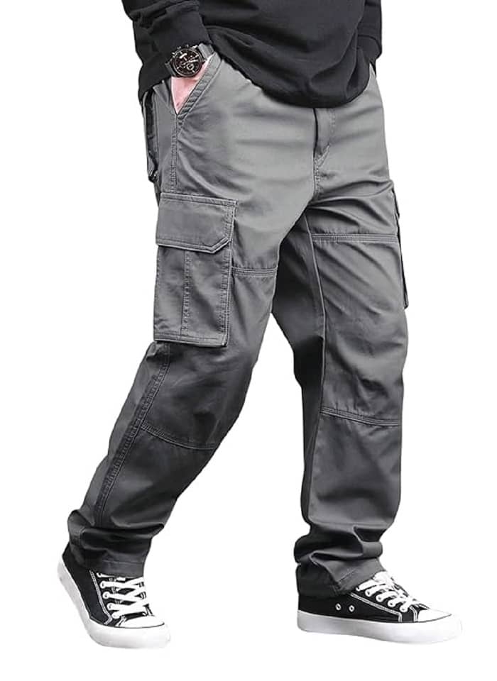 MATHAE Loose Men's Cargos - Dark Grey ( Pack of 1 ) - Trousers | Buy online on ZillyBuy