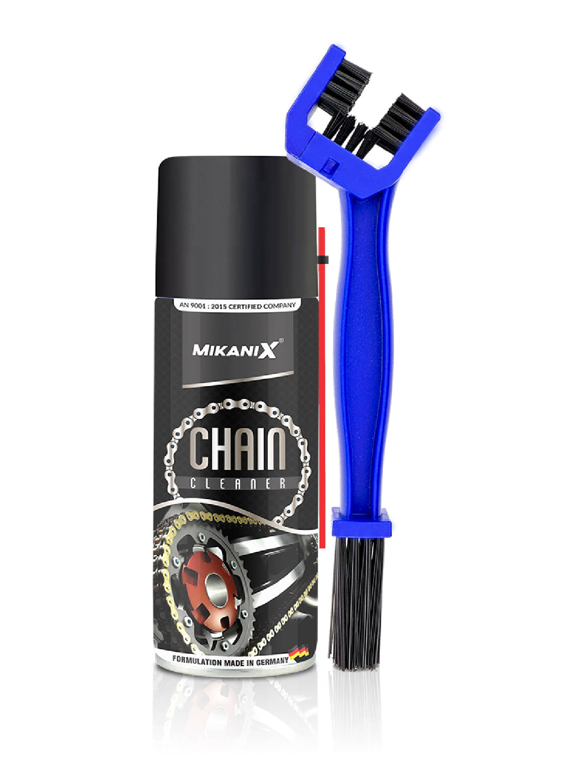 MIKANIX Premium Bike Chain Cleaner Spray With Brush For Motorbike and Bicycle | Cleans | Shines & Protects (150 ml) MIKANIX Premium Bike Chain Cleaner Spray With Brush For Motorbike and Bicycle | Cleans | Shines & Protects (150 ml)