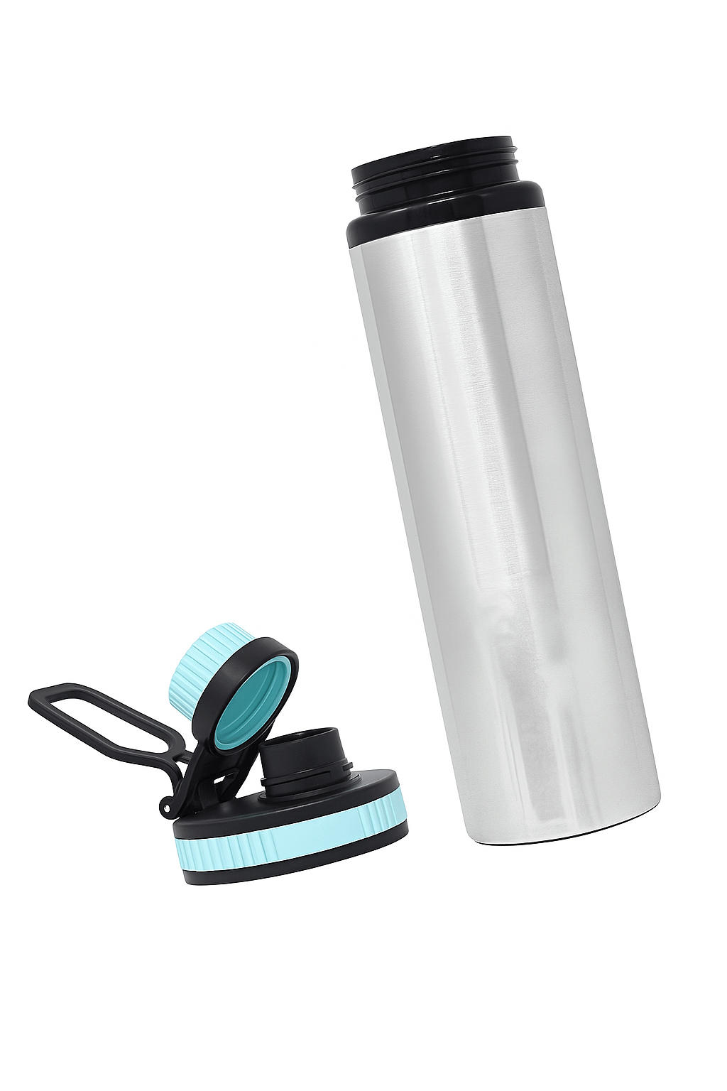     			PIQUANT KITCHENWARE Robot bottle Silver Steel Sipper Water Bottle 900 mL ( Set of 1 )