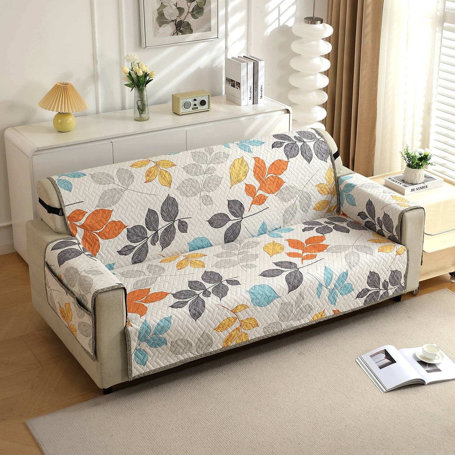     			Planet Home 3 Seater Polyester Sofa Cover ( Pack of 1 )