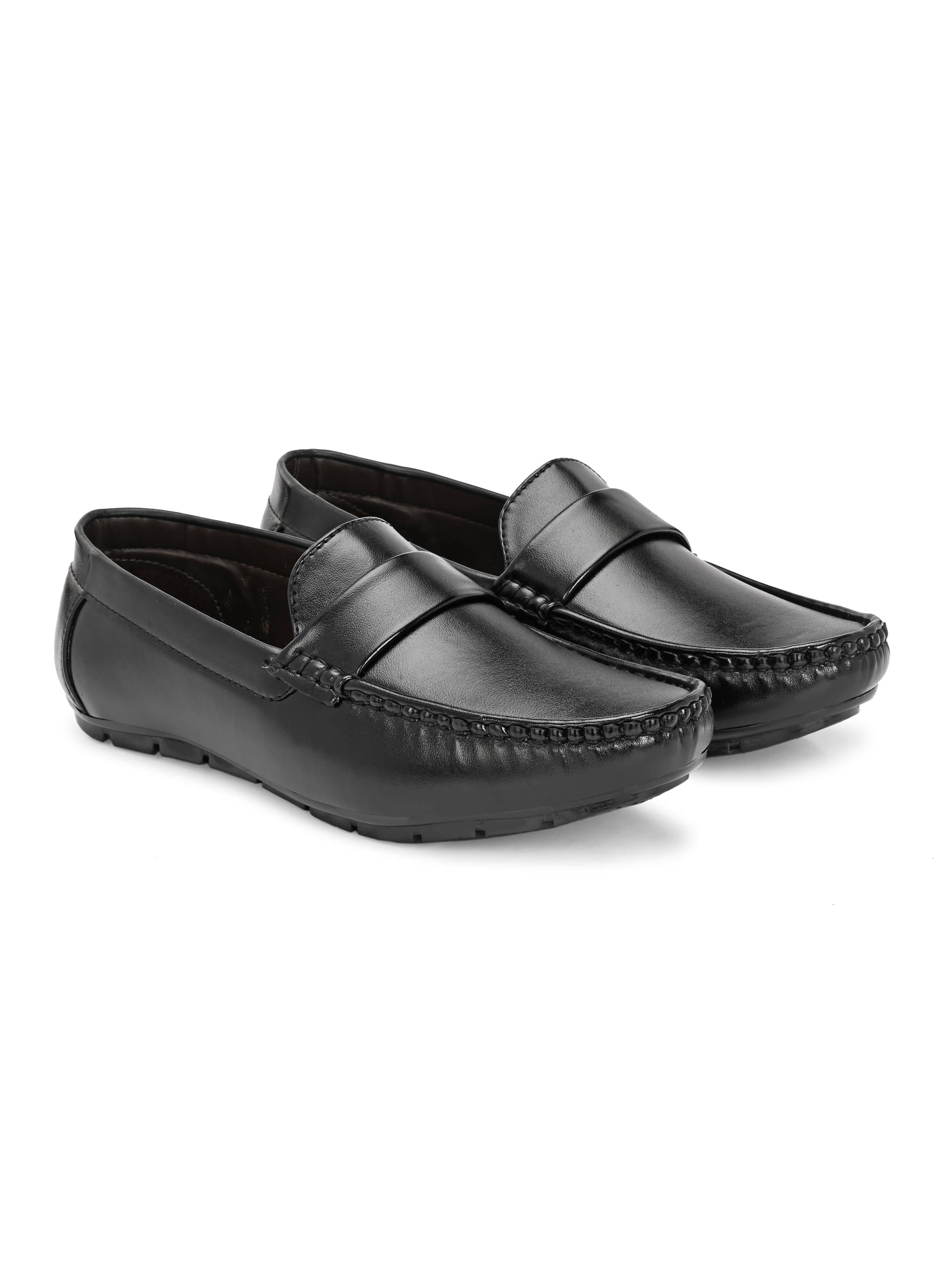     			VEESHOE Black Men's Slip on Shoes
