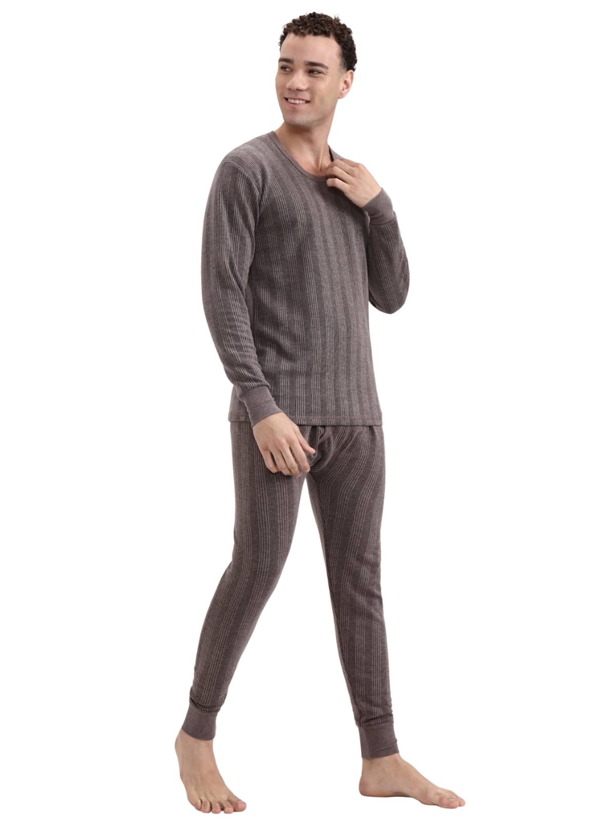     			Zeffit Pack of 1 Cotton Blend Thermal Sets For Men's ( Brown )