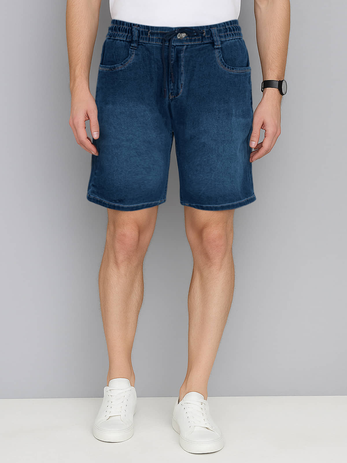 plounge Blue Denim Men's Denim Shorts ( Pack of 1 ) - Shorts | Buy online on ZillyBuy