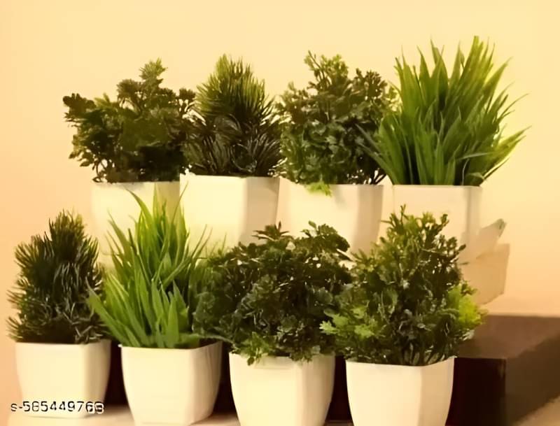     			real touch artificial flowers green small and lite pack of 08