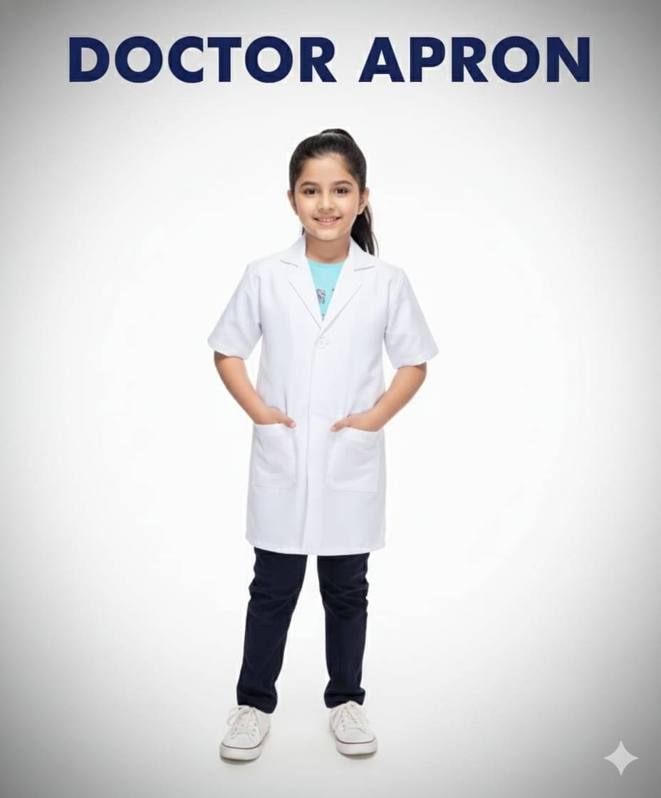 s muktar garments Girls Doctor - Character Costume ( White ) s muktar garments Girls Doctor - Character Costume ( White )