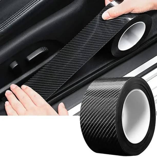 APICAL Car Door Seal Tape 5CM x 5M – Black Carbon Fiber Anti-Scratch Waterproof Strip 50 mm x 5 m Black Reflective Tape (Pack of 1) APICAL Car Door Seal Tape 5CM x 5M – Black Carbon Fiber Anti-Scratch Waterproof Strip 50 mm x 5 m Black Reflective Tape (Pack of 1)