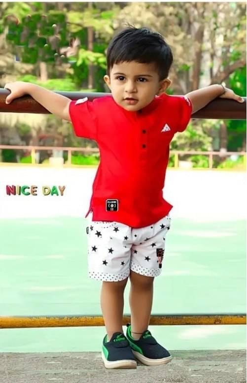     			PEELOO Pack of 1 Unisex Cotton Blend Shirt & Shorts Set ( Maroon )