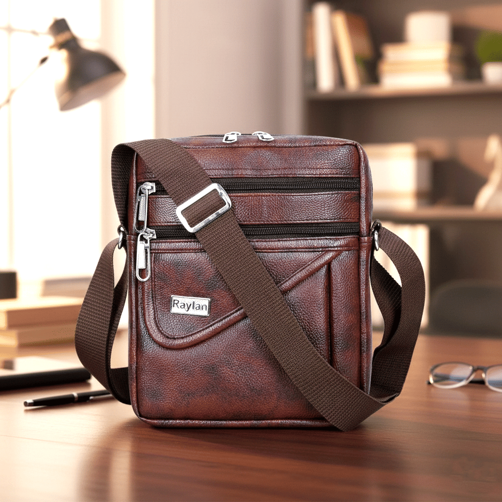 Raylan Brown Solid Messenger Bag - Handbags | Buy online on ZillyBuy