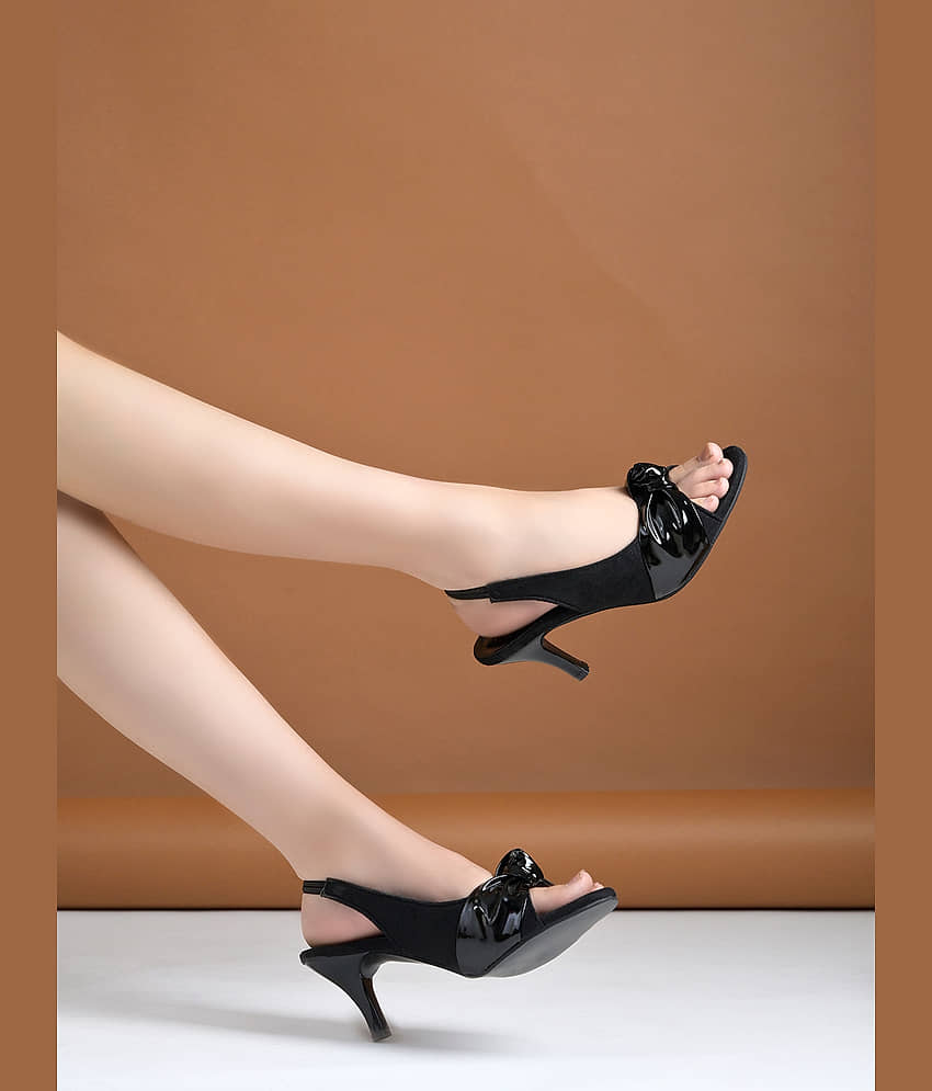 Shoetopia Black Women's Sandal Heels - Heels | Buy online on ZillyBuy