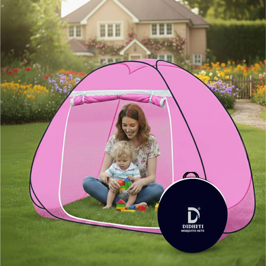 didhiti - Dark Blue Polycotton Foldable Mosquito Net ( Pack of 1 )